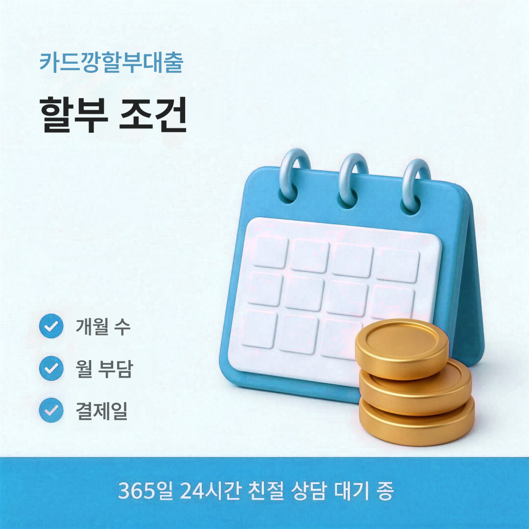 다음머니 카드깡할부대출 할부 조건 정리 안내