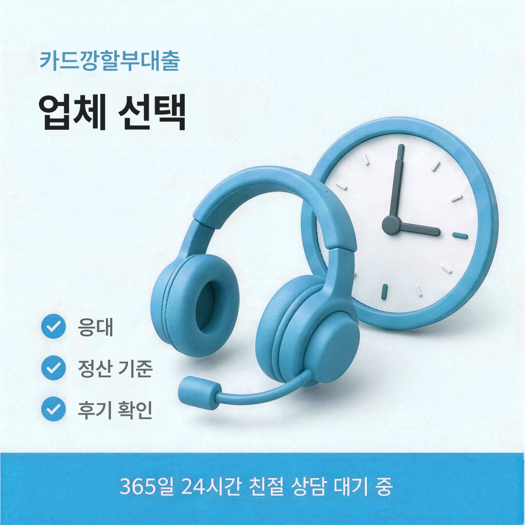 다음머니 카드깡할부대출 업체 선택 기준 안내